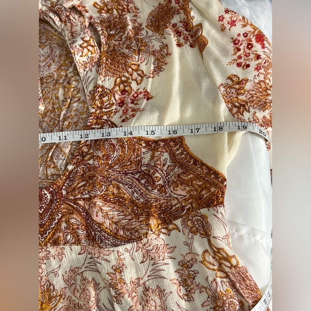 Free People Lady Luck tunic top or mini dress high neck bell sleeve size small - Picture 10 of 11